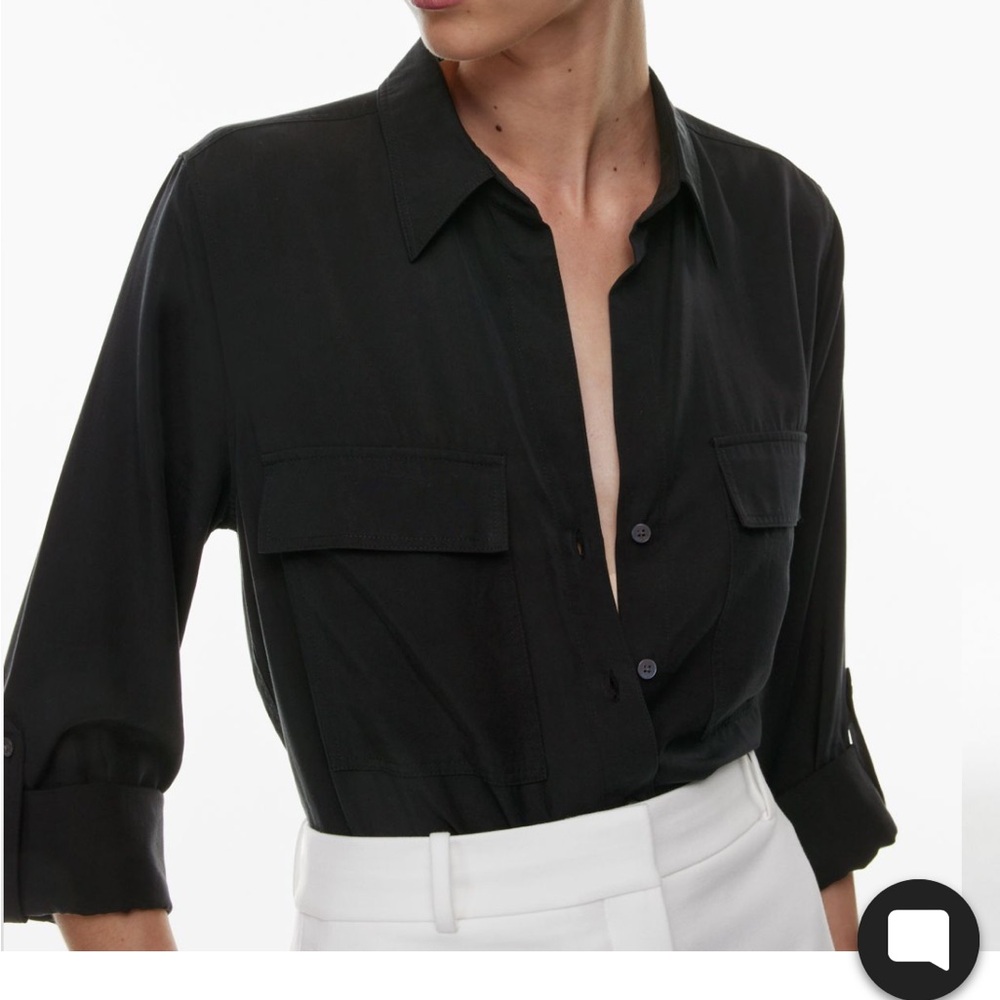 Babaton Black Button-Down Shirt - Picture 3 of 6